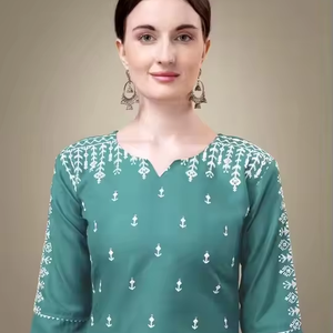 เสื้อคอกลมแขนยาวพิมพ์ลายแขนยาวผ้าฝ้ายโบฮีเมียนผสมกับผ้าซักพิมพ์ลายสีพื้นหรูหราเหมาะสำหรับสวมใส่สบายๆ - Product Image 1