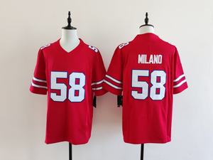 2025 भैंस उच्च गुणवत्ता वाले अमेरिकी फुटबॉल जर्सी कढ़ाई वाले लोगो के साथ अनुकूलन योग्य जर्सी - Product Image 3