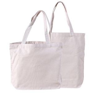 Bolsas de Compra Reutilizables <span class=keywords><strong>Baratas</strong></span> con Logotipo Personalizado al por Mayor, Bolsa de Mano de Lona de Algodón Blanca Lisa - Product Image 2
