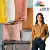 Tissu 100% Ramie Lavé au Sable, Absorbant la Transpiration, Respirant, Anti-Bactérien, Très Léger, pour Robe Chemise Fille, Matière Lin Lavé