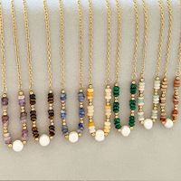 Abakus-Perlen Kristall-Halskette Heilende Naturstein Feiner Schmuck Halsketten Perlen Mode-Ketten Halsketten Edelstein-Schmuck
