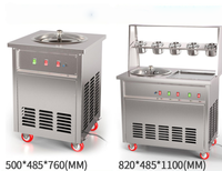 Hete Aanbieding Dubbele Enkele Pan Mini Gefrituurde Yoghurtmachine Huishoudelijke Gefrituurde IJsmachine