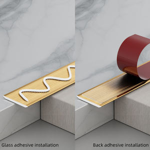 Installation facile Bande de <span class=keywords><strong>seuil</strong></span> de porte en aluminium de 33mm de <span class=keywords><strong>large</strong></span> Bandes de séparation de plancher dorées - Product Image 6