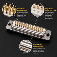 Konektor D-SUB Industri DB37 DB44 DB50 Tipe Solder 37 50 Pin Male Female Plug Socket dengan Tutup Paduan Seng untuk Kabel Data