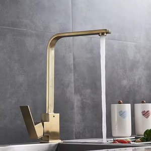 Grifo de <span class=keywords><strong>cocina</strong></span> dorado de lujo, Torneira <span class=keywords><strong>gourmet</strong></span> para <span class=keywords><strong>cocina</strong></span> para uso en hoteles, grifos de agua fría y caliente - Product Image 2