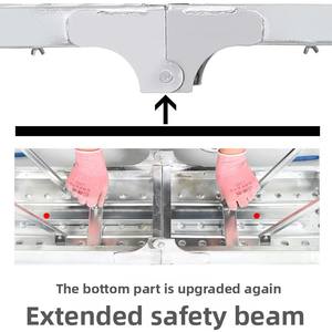 הדום מתקפל כפול תמיכה מחוזק מתכוונן מפלדה, עיצוב תלת מימדי, כושר נשיאה 250 ק\\\"ג, גובה הרמה 1.5 מטר - יצרן - Product Image 3