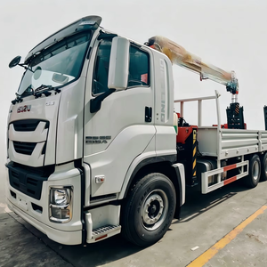 Camion Gru ISUZU 6x4 da 14 Tonnellate <span class=keywords><strong>con</strong></span> Scala Posteriore per Carico Escavatore - Product Image 1