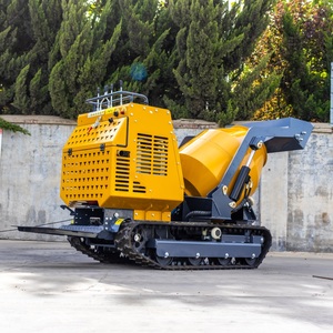 Mini Bétonnière Autochargeuse sur Chenilles HT750Y, Camion Benne sur Chenilles avec Cuve <span class=keywords><strong>de</strong></span> Malaxage <span class=keywords><strong>de</strong></span> 300L pour Routes Boueuses en Montagne - Product Image 6