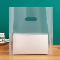 Sac en plastique transparent et blanc avec poignée, grand sac d'emballage alimentaire, sacs pour emballer des bonbons et des gâteaux pour les fêtes