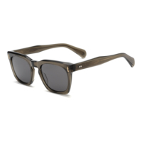 Lunettes de soleil vintage rectangulaires épaisses en acétate avec verres polarisés et protection UV, style streetwear, vente en gros