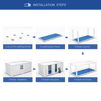 Maison conteneur modulaire démontable et respirante de 20 pieds et 40 pieds, étanche, résistante aux tremblements de terre et aux ouragans, pour hôtel