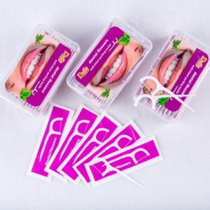Produttore filo interdentale in plastica filo interdentale pick confezionato singolarmente per Hotel/aereo da viaggio - Product Image 1