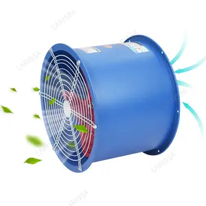 Ventilatore di scarico industriale ad alta potenza per hotel a basso rumore tipo di condotto assiale con forte ventilazione per apparecchiature di riscaldamento