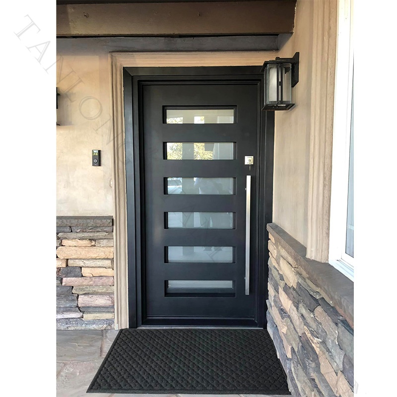 Porte esterne moderne in vetro per porte d'ingresso in ferro per esterni in metallo porte esterne moderne per la casa