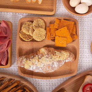 Assiettes carrées en bois à 3 compartiments pour dîner, prix fantastiques, vente en gros - Product Image 4