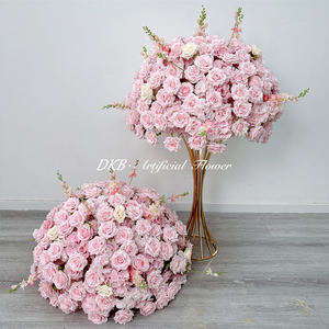 Boule de fleurs de rose rose de 80 cm, vente chaude, décoration de mariage, fleurs artificielles en soie, toucher réaliste, centre de table pour décoration de table - Product Image 3