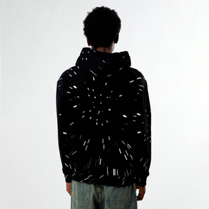 Sudadera con Capucha KingSen de Alta Calidad, Hombros Caídos, Algodón Grueso, Estampado Digital Abstracto de Meteoritos, Sudadera Informal con Capucha, OEM - Product Image 1