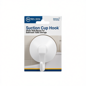 <b>Suction</b> Cup <b>Hook</b> White Wall Mount For <b>Bathroom</b> Toilet Storage - Product Image 2