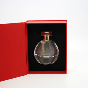 Chai nước hoa dày 50ml dễ thương thiết kế đặc biệt trong suốt hình bầu dục chai nước hoa thủy tinh cho phụ nữ với hộp quà tặng hình dạng cuốn sách - Product Image 1