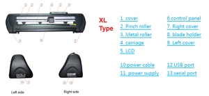 Plotter da Taglio Vinile Semi-automatico XL-721 con Posizionamento <span class=keywords><strong>a</strong></span> Linea Rossa per Adesivi - Product Image 5