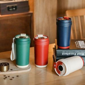 Wholesale Ceramic Coating Interior Stainless Steel Insulated Water <b>Bottle</b> Vintage Portable Car Travel Mug Student Coffee Cup - Product Image 1