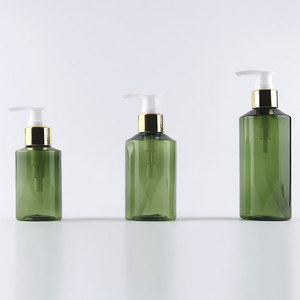 Vert foncé Oblique Épaule Bouteille En Plastique Bouchon À Vis Ordinaire Galvanoplastie Bouchon À Vis Pet Lotion Pompe Bouteille 50/100/150/200Ml - Product Image 1