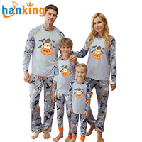 Ensemble de pyjamas de fête d'Halloween pour la famille 2023 nouvelle maman fille papa fils 2 pièces vêtements de nuit noël vacances famille Look pyjamas