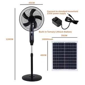 Ventilador Solar Portátil Recargable de Pie para el Hogar, 16 Pulgadas, con Función de Enfriamiento - Product Image 2