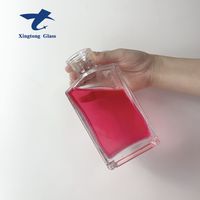 Bouteilles en verre rectangulaires miniatures de 750 ml pour vodka, whisky, tequila, rhum, gin, 500 ml
