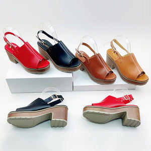 Y 37-41 nuovi sandali da donna <span class=keywords><strong>tacco</strong></span> alto Fishmouth tinta unita semplici <span class=keywords><strong>e</strong></span> versatili <span class=keywords><strong>scarpe</strong></span> da donna <span class=keywords><strong>con</strong></span> tacchi spessi <span class=keywords><strong>fibbie</strong></span> - Product Image 1