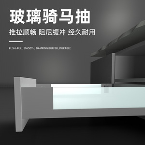 Correderas para cajones con base de vidrio LED de 36 pulgadas con cierre suave e iluminación LED para cajones de gabinetes - Product Image 3