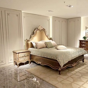 Cama Tapizada con Diseño <span class=keywords><strong>Provincial</strong></span> Francés, con Estructura de Madera de Palisandro Tallada, Ecológica - Product Image 3