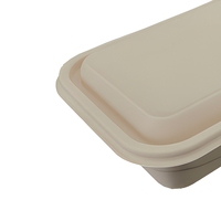 Boîte à lunch biodégradable en amidon de maïs JIAHUI, boîte bento jetable, boîte à emporter carrée, récipient alimentaire pour salade, moule personnalisé