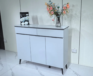 Meuble de rangement tout-en-un moderne en verre trempé pour salon, armoire à chaussures, buffet de salle à manger, couleur et taille personnalisables <span class=keywords><strong>Lechen</strong></span> - Product Image 2