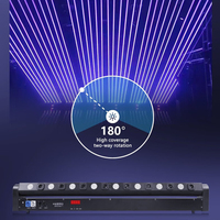 Lumière laser pleine couleur à tête mobile, faisceau de lumière à 8 yeux, LED pour mariage, fête et ambiance de scène, projecteur