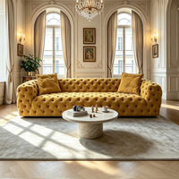 Canapé Chester Moon Timberight de luxe italien, capitonné avec des boutons en diamant, surdimensionné, pour salon, villa, hôtel