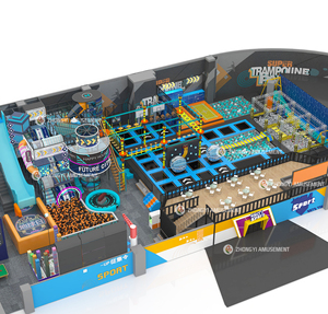 1000 ㎡ trẻ em và người lớn nhảy khu vực với Spider tường bọt Pit Trampoline khu vực trong nhà Trampoline công viên thiết bị - Product Image 5