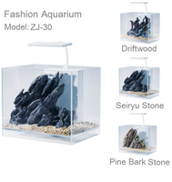 Aquarium de bureau en verre ultra-transparent Jeneca Jinjing, résistant, système de filtration écologique, silencieux, pour intérieur et extérieur