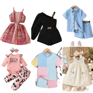 Venta al por Mayor de Ropa Casual Surtida para Niños, Inventario de Verano con Estilo Estampado de Dibujos Animados, Envío Aleatorio - Product Image 1