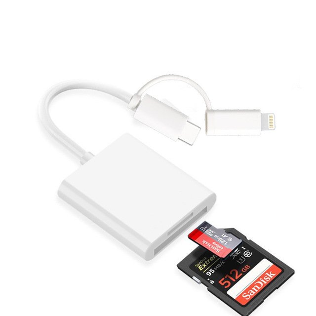Compatible with for USB-C Card Reader for SD/TF/MicroSD ABS Material Model Bf333
