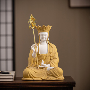 Terra tibetana re Bodhisattva casa statue di Buddha ornamenti nuovo stile cinese soggiorno ecologico artigianato in ceramica - Product Image 1