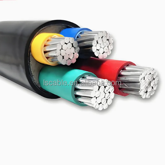 600/1000V Aluminum PVC/PVC Power Cable VLV 4 Core 240mm2 300mm2 Halogen-free Low Smoke Flame Retardant IEC 60502-1