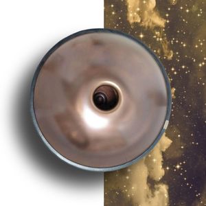JELO-Z-1 cuivre foncé en acier inoxydable Handpan 10-Note D Minor <span class=keywords><strong>Hangdrum</strong></span> Musical Drum avec support HCT Case and Bag - Product Image 2