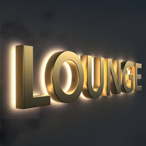 Letras 3D de <span class=keywords><strong>Acero</strong></span> Inoxidable Hechas a Medida, Letreros con Retroiluminación LED para Exteriores, Logotipos Iluminados para Negocios - Product Image 1