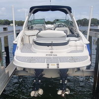 Tapis de plateforme de bain Monterey 298 SC 2004 en mousse EVA imitation teck pour bateau, style SeaDek MarineMat Gatorstep, auto-adhésif