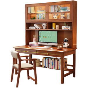 Bibliothèque intégrée en bois massif Bureau d'ordinateur simple et moderne <span class=keywords><strong>pour</strong></span> étudiants et enfants <span class=keywords><strong>pour</strong></span> petits appartements - Product Image 5