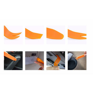 Car Interior Audio System Disassembly Tool <b>Set</b> 4 Pc Pry Bar Repair Kit <b>Wedge</b> End Straight Flat Ends DIY - Product Image 4