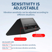 Alarme de porte antivol portable avec capteur de vibrations en ABS, système de sécurité domestique