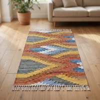 High Quality Hand Knotted Rugs Made of Pure Wool Handspun Wool Premium Hand Knotted Cotton Carpets Ushak Design India