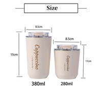 TY OEM logo personnalisé gobelet isolé sous vide thermos en acier inoxydable 280ml/380ml tasse à café tasse à café